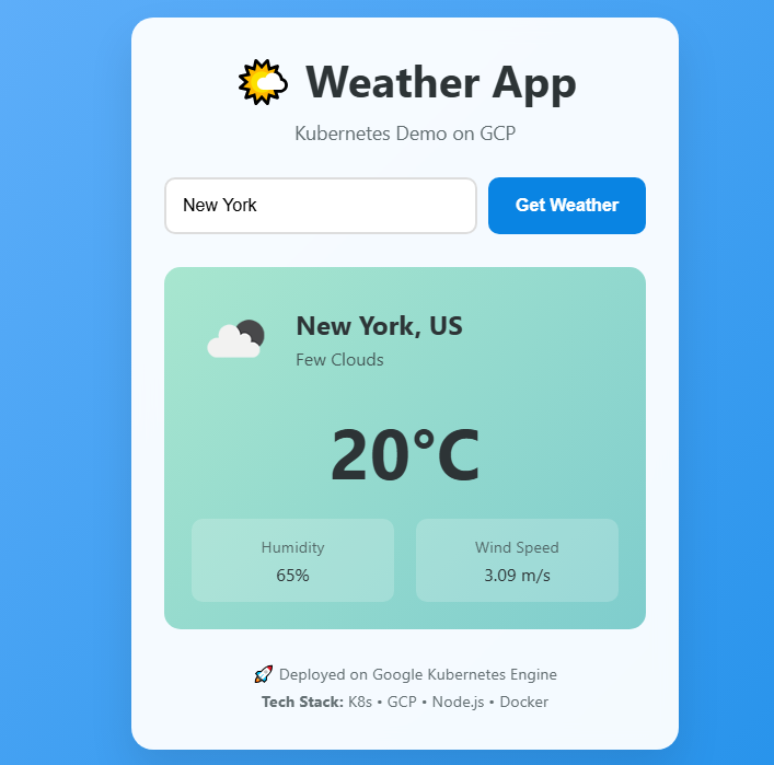 Weather App Interface