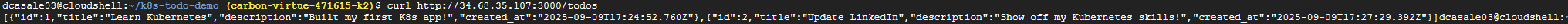 Todo API Response
